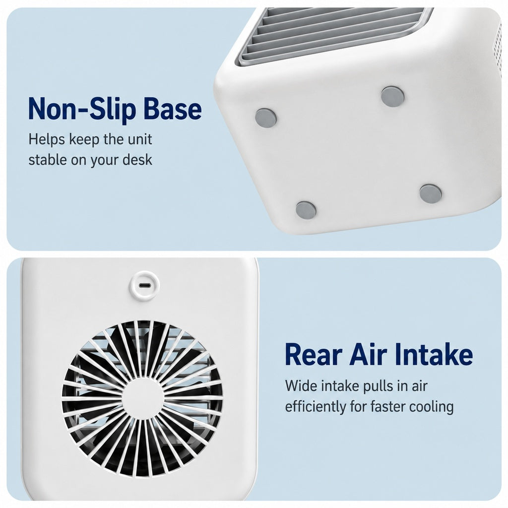 Ortekor Ultra-Quiet Mini Air Cooler for Home & Office – Keeps Pets & Kids Comfortable While Beating the Heat