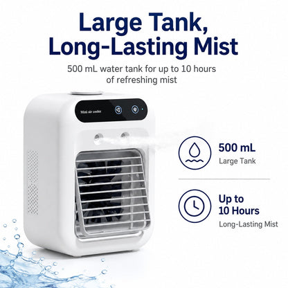 Ortekor Ultra-Quiet Mini Air Cooler for Home & Office – Keeps Pets & Kids Comfortable While Beating the Heat