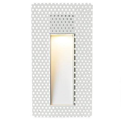 Motion Sensor LED Recessed Step Light White Aluminum 4 in x 1.8 in x 7.9 in for Stairs Hallways Bedrooms Night Safety Lighting Indoor Flush