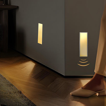 Motion Sensor LED Recessed Wall Sconce for Hallway Bedroom Living Room Indoor Aluminum 8 in Modern Step Light Fixture Automatic Nightlight H