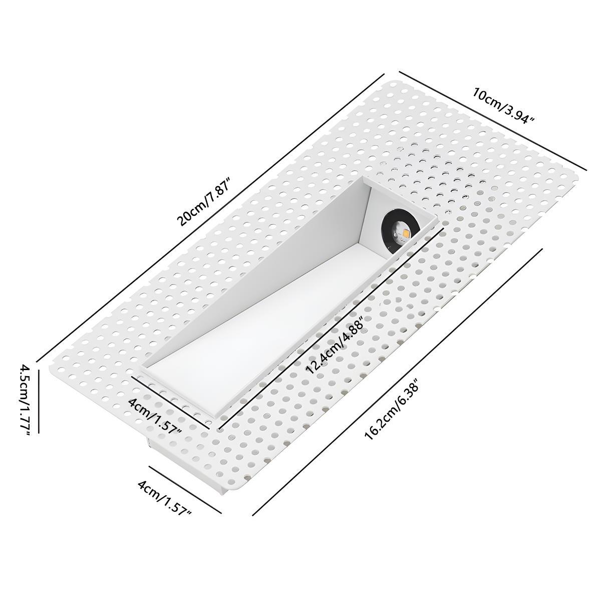 Motion Sensor LED Recessed Wall Sconce for Hallway Bedroom Living Room Indoor Aluminum 8 in Modern Step Light Fixture Automatic Nightlight H
