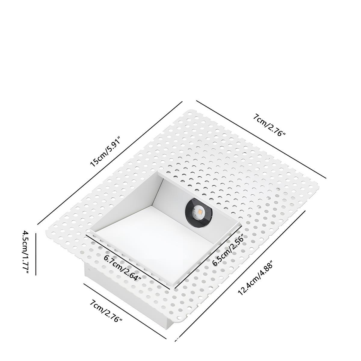 Motion Sensor LED Recessed Wall Sconce for Hallway Bedroom Living Room Indoor Aluminum 8 in Modern Step Light Fixture Automatic Nightlight H