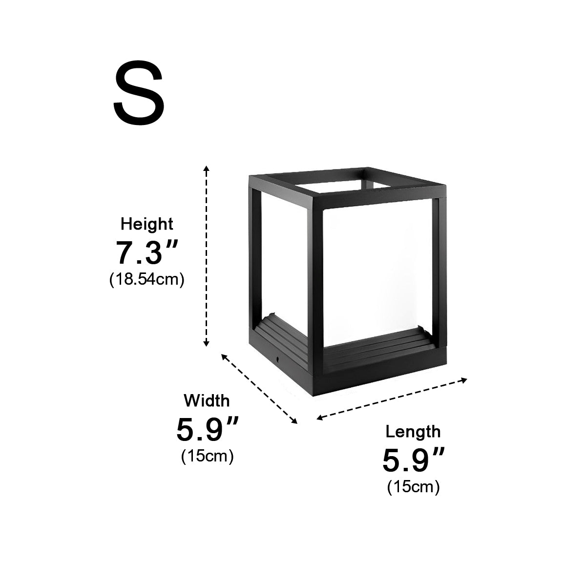 Square Pillar Post Cap Light Matte Black Aluminum Solar or Hardwired LED Fixture for Outdoor Pathways Fence Gate Columns Deck Patio Garden E