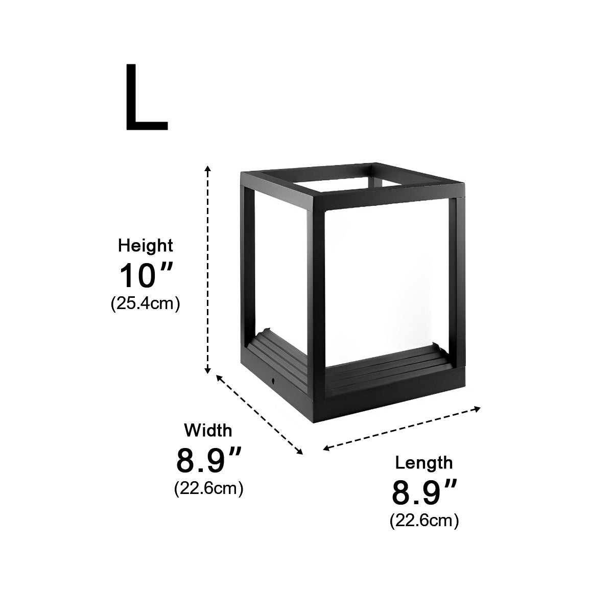 Square Pillar Post Cap Light Matte Black Aluminum Solar or Hardwired LED Fixture for Outdoor Pathways Fence Gate Columns Deck Patio Garden E