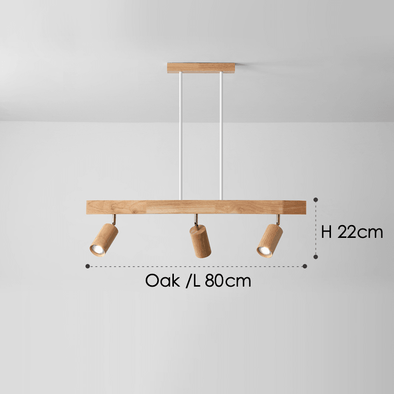 Adjustable Wood Ceiling Spotlight – Natural Timber Rotating Track Light for Living Room, Bedroom, Kitchen – Scandinavian Modern Flush Mount