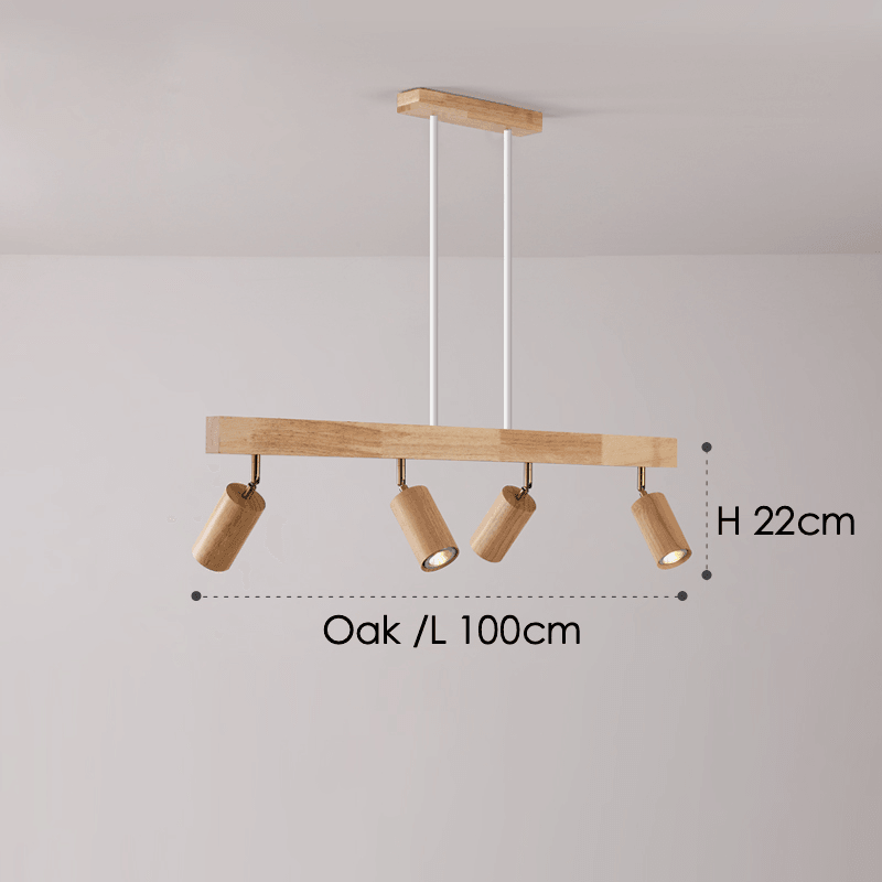 Adjustable Wood Ceiling Spotlight – Natural Timber Rotating Track Light for Living Room, Bedroom, Kitchen – Scandinavian Modern Flush Mount