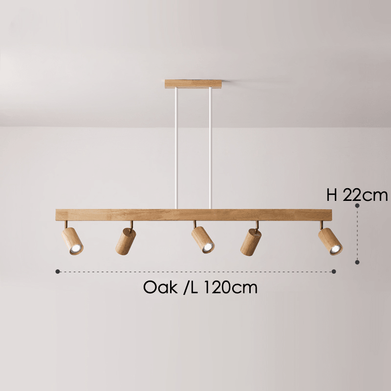 Adjustable Wood Ceiling Spotlight – Natural Timber Rotating Track Light for Living Room, Bedroom, Kitchen – Scandinavian Modern Flush Mount