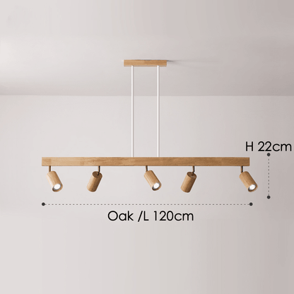 Adjustable Wood Ceiling Spotlight – Natural Timber Rotating Track Light for Living Room, Bedroom, Kitchen – Scandinavian Modern Flush Mount