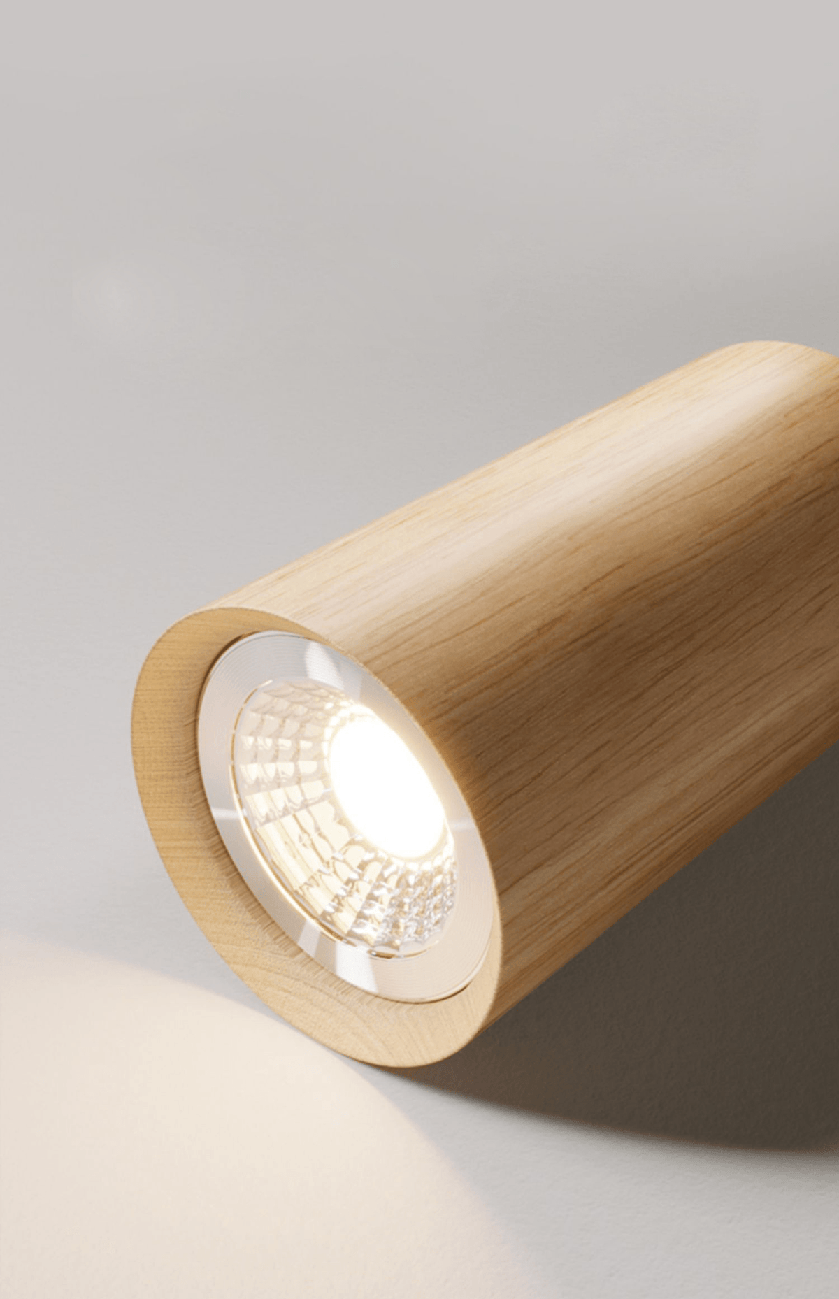 Adjustable Wood Ceiling Spotlight – Natural Timber Rotating Track Light for Living Room, Bedroom, Kitchen – Scandinavian Modern Flush Mount
