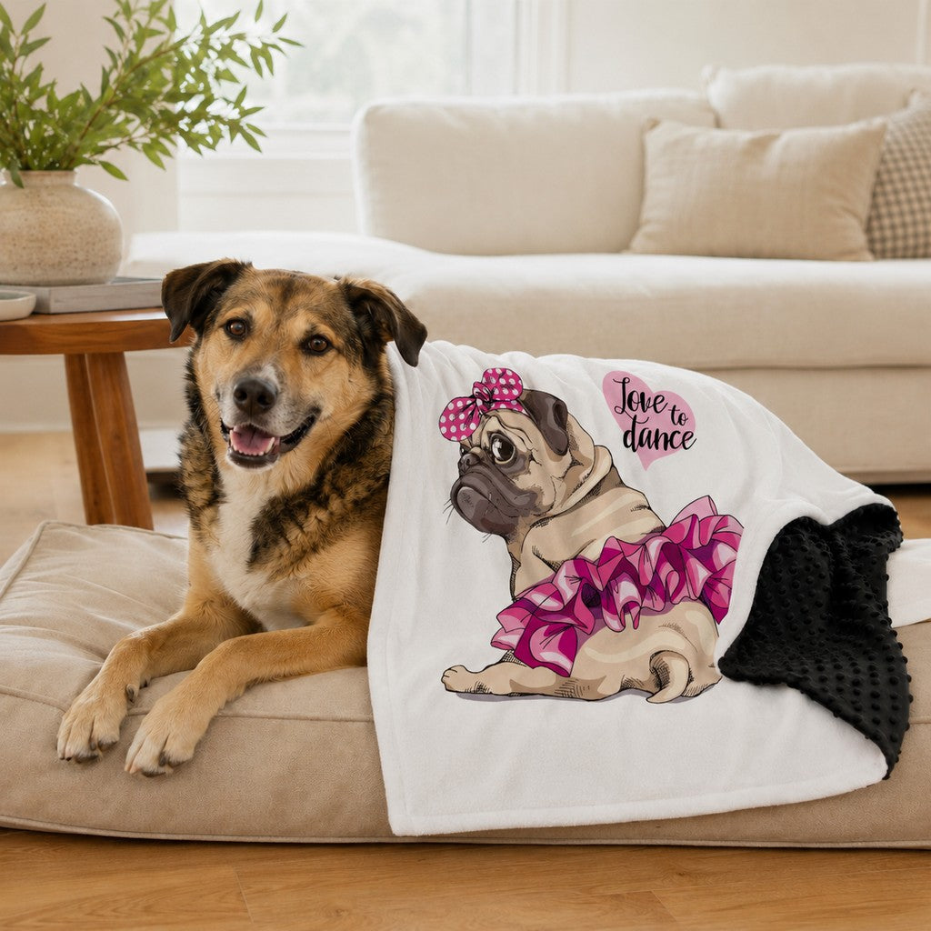 Ortekor Layered Minky Pet Comfort Blanket for Dog Beds, Quiet Corners & Noisy Moments