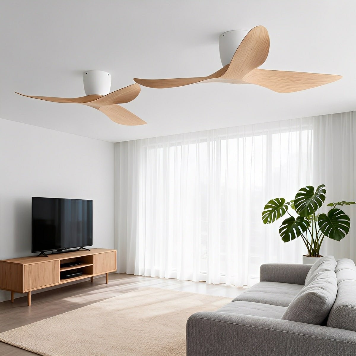 DC Motor Reversible Ceiling Fan 38 Inch 6 Variable Speeds Remote Quiet ABS Blade Room Circulator Year-Round Home Cooling Bedroom Dining Spac