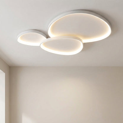 LED Ceiling Light Fixture Modern Minimalist Design for Dining Room Bar Kitchen | Integrated Bulb Aluminum Acrylic Panel Flush Mount