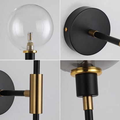 Contemporary Glass Shade LED Fixture Gray Amber Clear Finishes for Hallway Bedroom Entryway Living Room Bathroom