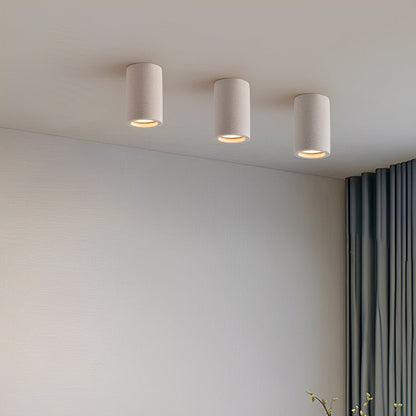 Cylinder Ceiling Spotlight Gray Aluminum GU10 7W LED for Kitchen Bedroom Living Room Hallway Modern Industrial Minimalist Architectural Acce