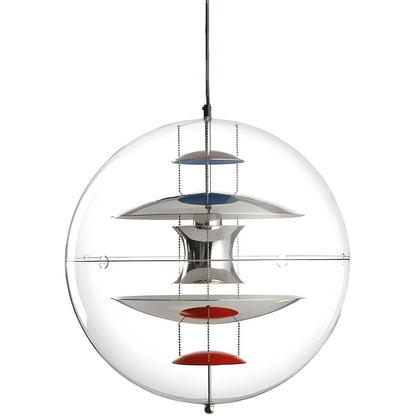 Lámpara colgante LED esférica de 16 pulgadas, acrílico transparente con interior dorado, lámpara colgante ajustable para isla de cocina, mesa de comedor, sala de estar y bar