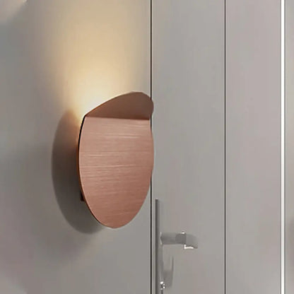 LED Wall Sconce Indoor Hallway Light Round Metal Fixture Black White Gray Gold Bronze Adjustable Brightness Corridor Entryway Hardwired