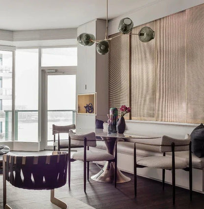 Branching Globe Chandelier with Smoky Glass Shades – Multi-Arm Statement Fixture for Dining Room & Kitchen Island Lighting