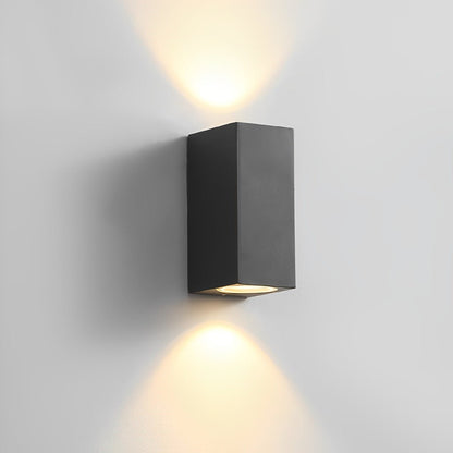 Outdoor LED Uplight Downlight Sconce 6W Aluminum Black Fixture Warm White for Patios Walkways Villa Facades Modern Architectural Accent