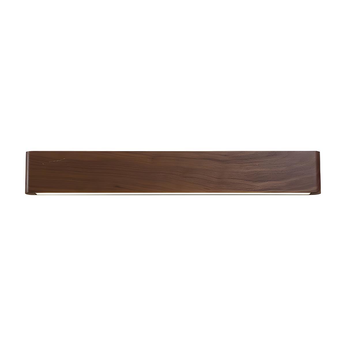 Aplique de pared LED rectangular de madera de nogal, 8 pulgadas, modos de luz ajustables, para dormitorio, pasillo, sala de estar, estilo moderno, minimalista, Japandi, escandinavo, interior