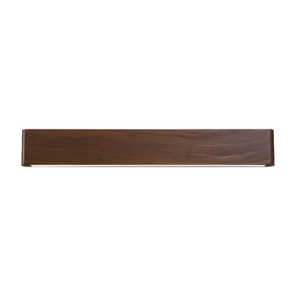 Aplique de pared LED rectangular de madera de nogal, 8 pulgadas, modos de luz ajustables, para dormitorio, pasillo, sala de estar, estilo moderno, minimalista, Japandi, escandinavo, interior