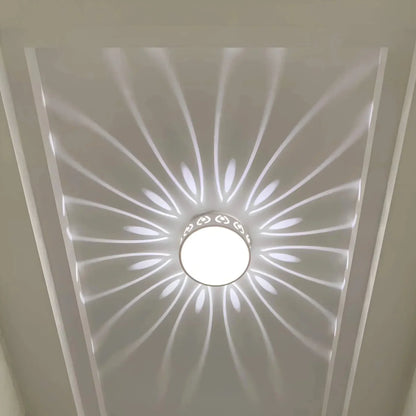 LED Flush Mount Ceiling Light with Crystal Acrylic Prism Pattern for Foyer Entryway Hallway Selectable Warm Cool White Surface Install