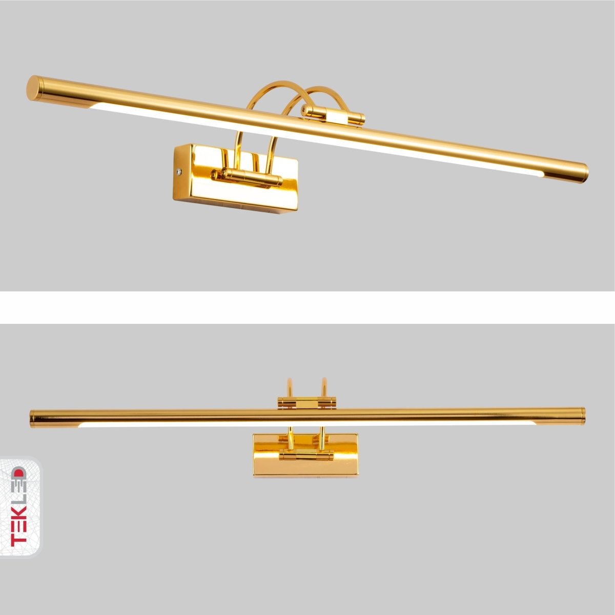 LED Picture Light Fixture 25 in Aluminum Artwork Display Bar for Paintings Frames Mirrors Warm White 8W Adjustable Accent Lighting for Galle