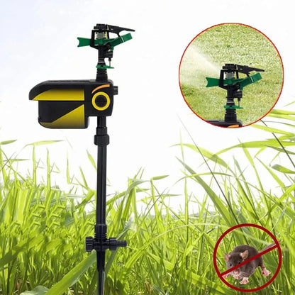 Outdoor Motion Sensor Sprinkler for Yard & Garden Animal Control | Humane Deterrent System with 120° Detection | Solar Powered Irrigation