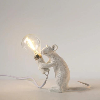 Whimsical Animal Figurine Desk Light with LED Bulb for Bedroom Nightstand Living Room Kids Room Accent Lighting Minimalist Decor