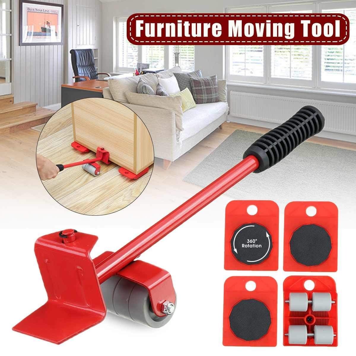 Heavy-Duty Furniture Lifting Dolly Set with Roller Wheels for Sofas Beds Appliances Hardwood Carpet Safe Floor Protection 440 lb Capacity