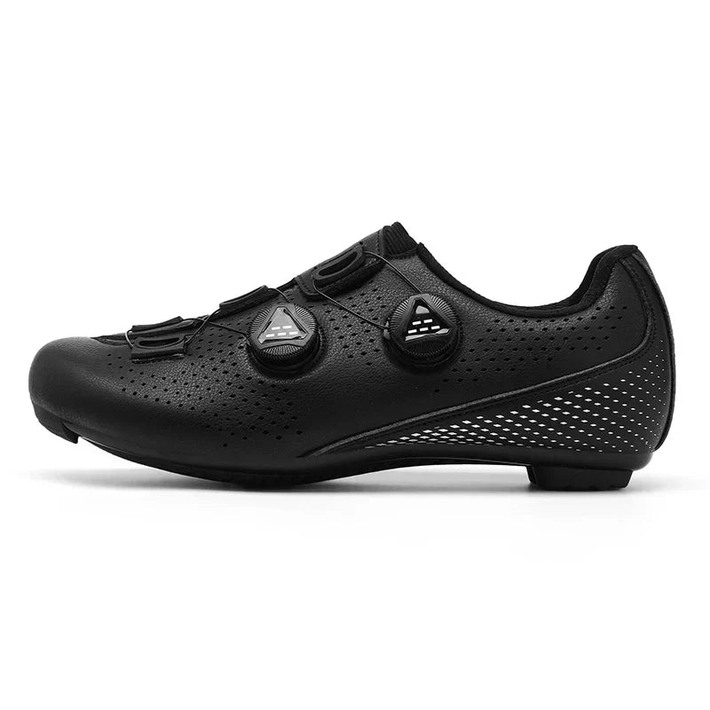 Dual-Dial Cycling Shoes for Road and Mountain Biking with Breathable Mesh Upper and Stiff Rubber Sole for Men and Women