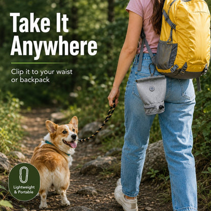 Ortekor Dog Poop Bag Holder for Walks - Carry Used Waste Bags Hands-Free Until the Next Trash Can
