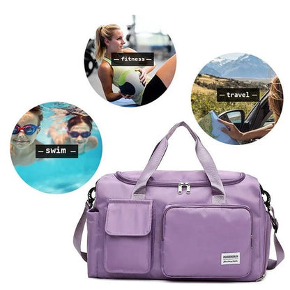 Travel Essentials | Multi-Pocket Gym Duffle Bag with Waterproof Design | Versatile Carrying for Organized Adventures