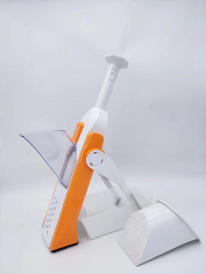 Lever-Action Produce Cutter with Adjustable Blades for Uniform Slicing and Dicing in Seconds | Kitchen Prep Tool for Vegetables, Fruits, Sal