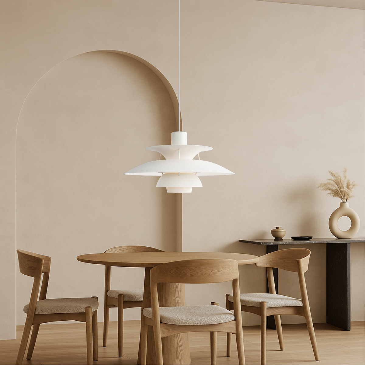 Multi-Layer Aluminum Pendant Light – Modern Scandinavian Tiered Hanging Fixture for Dining Room, Kitchen Island & Living Room