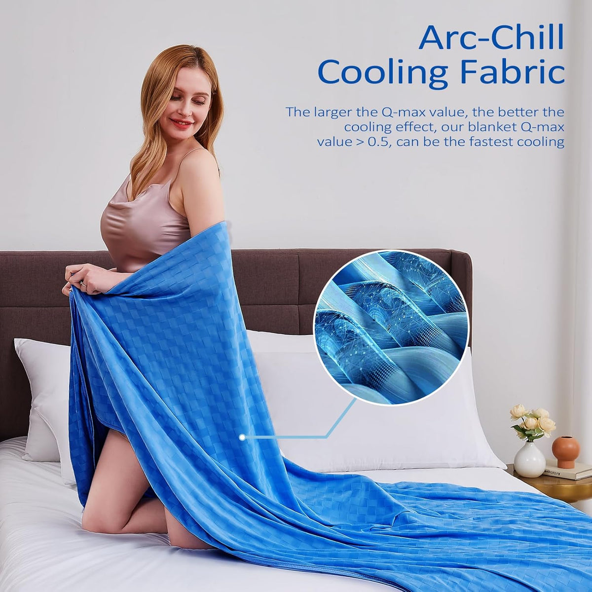 ChillEase | Manta refrescante con tecnología Arc-Chill para quienes pasan calor al dormir | Suave y transpirable para un confort durante todo el año