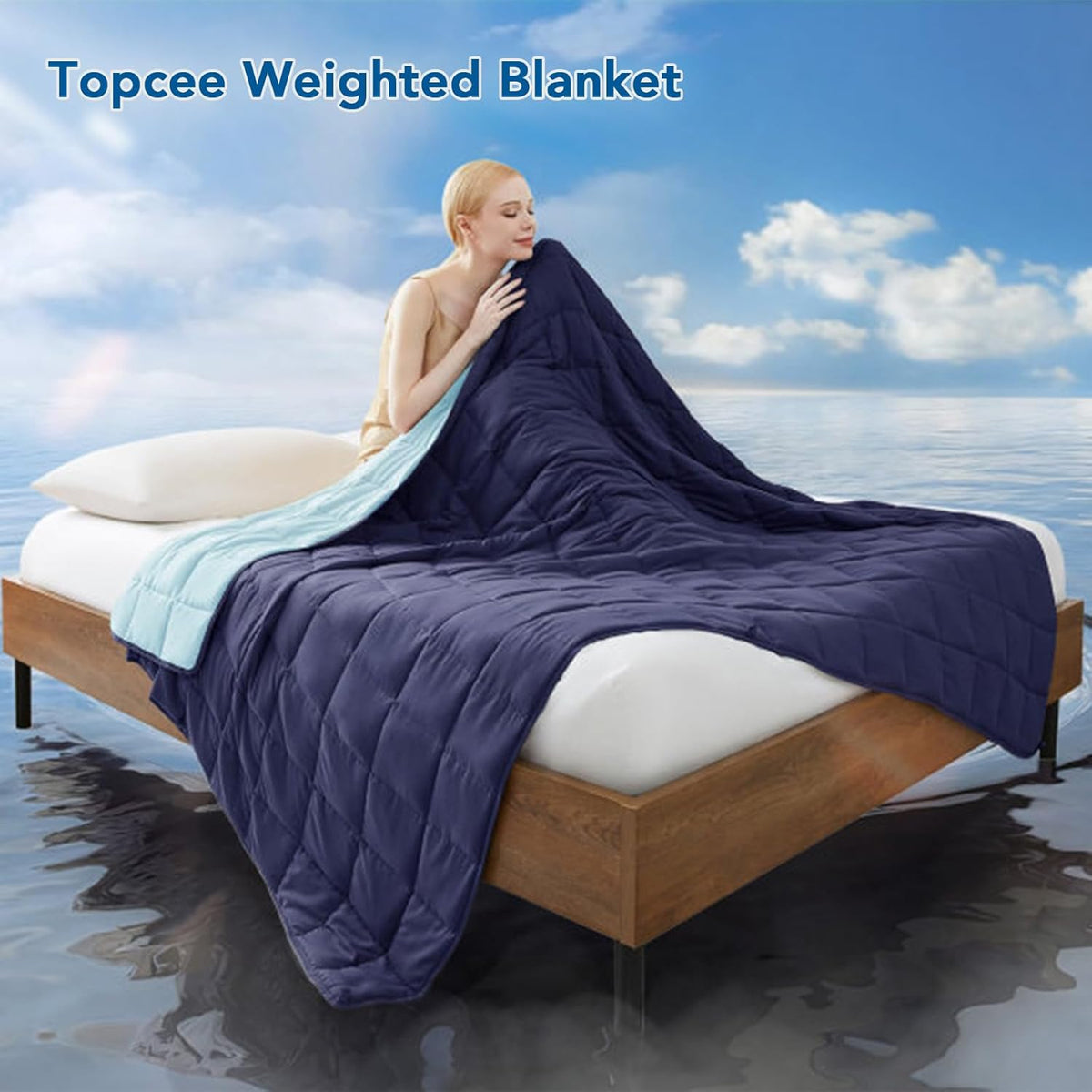 Cozy Comfort | Weighted Blanket with Cooling Microfiber | All-Season Softness for Ultimate Relaxation