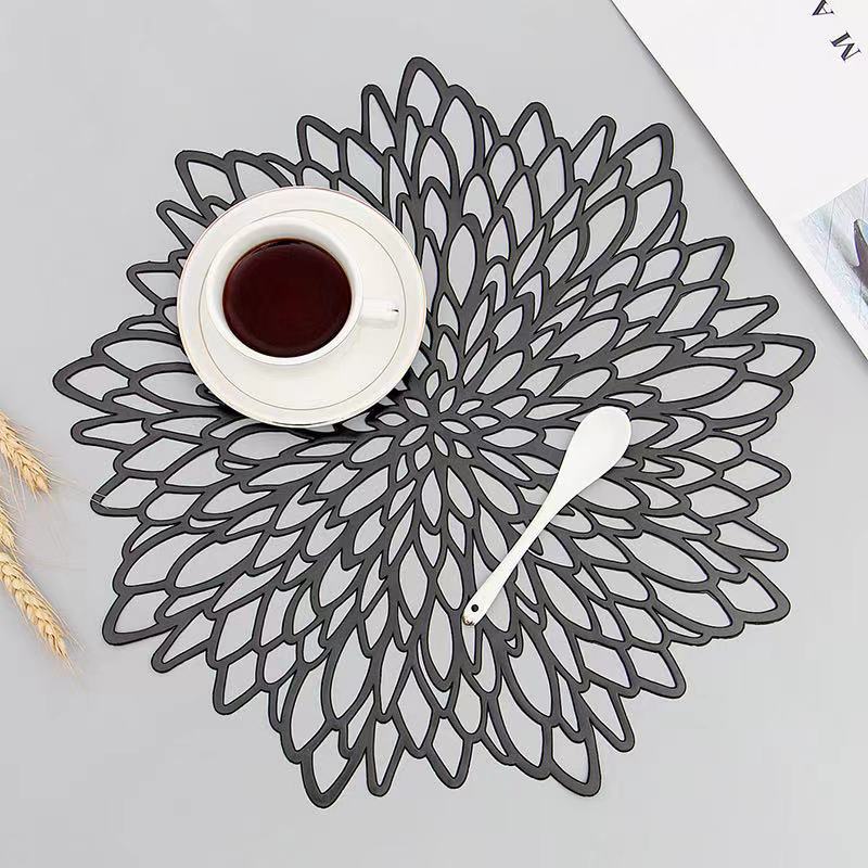 Round Table Mat 15 Inch Non-Slip PVC Protector for Dining Space Galaxy Nebula Celestial Pattern Kitchen Décor Heat Resistant Surface Placema