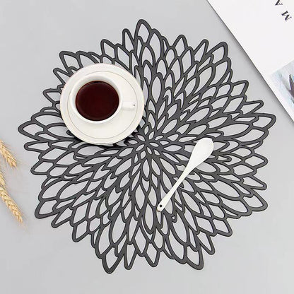 Round Table Mat 15 Inch Non-Slip PVC Protector for Dining Space Galaxy Nebula Celestial Pattern Kitchen Décor Heat Resistant Surface Placema