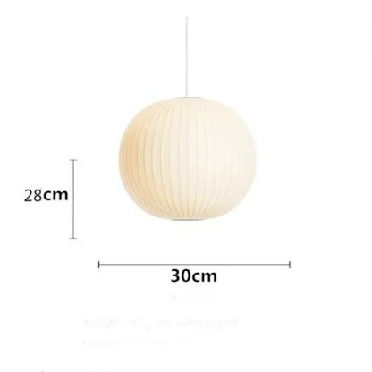 Handwoven Silk Sphere Suspension Fixture White for Dining Areas Living Rooms Bedrooms Ambient Overhead Lighting Touch Control Iron Frame Wov