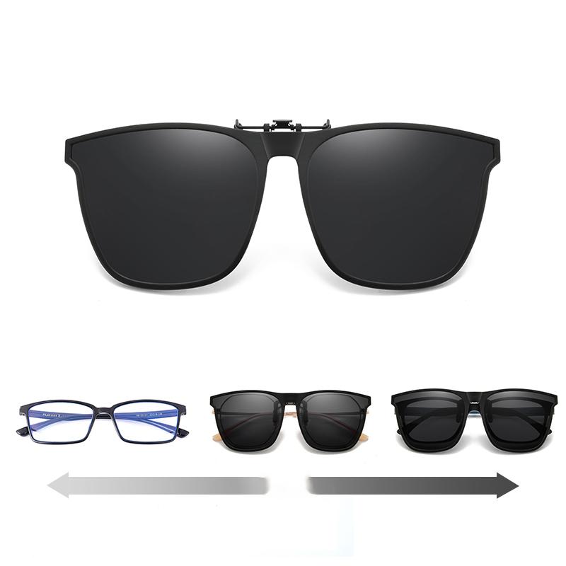 Clip-On Flip-Up Polarized Sunglasses for Prescription Glasses | UV400 Protection Lightweight Driving Eyewear Accessory Outdoor Sports Fishin
