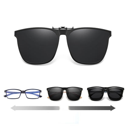 Clip-On Flip-Up Polarized Sunglasses for Prescription Glasses | UV400 Protection Lightweight Driving Eyewear Accessory Outdoor Sports Fishin
