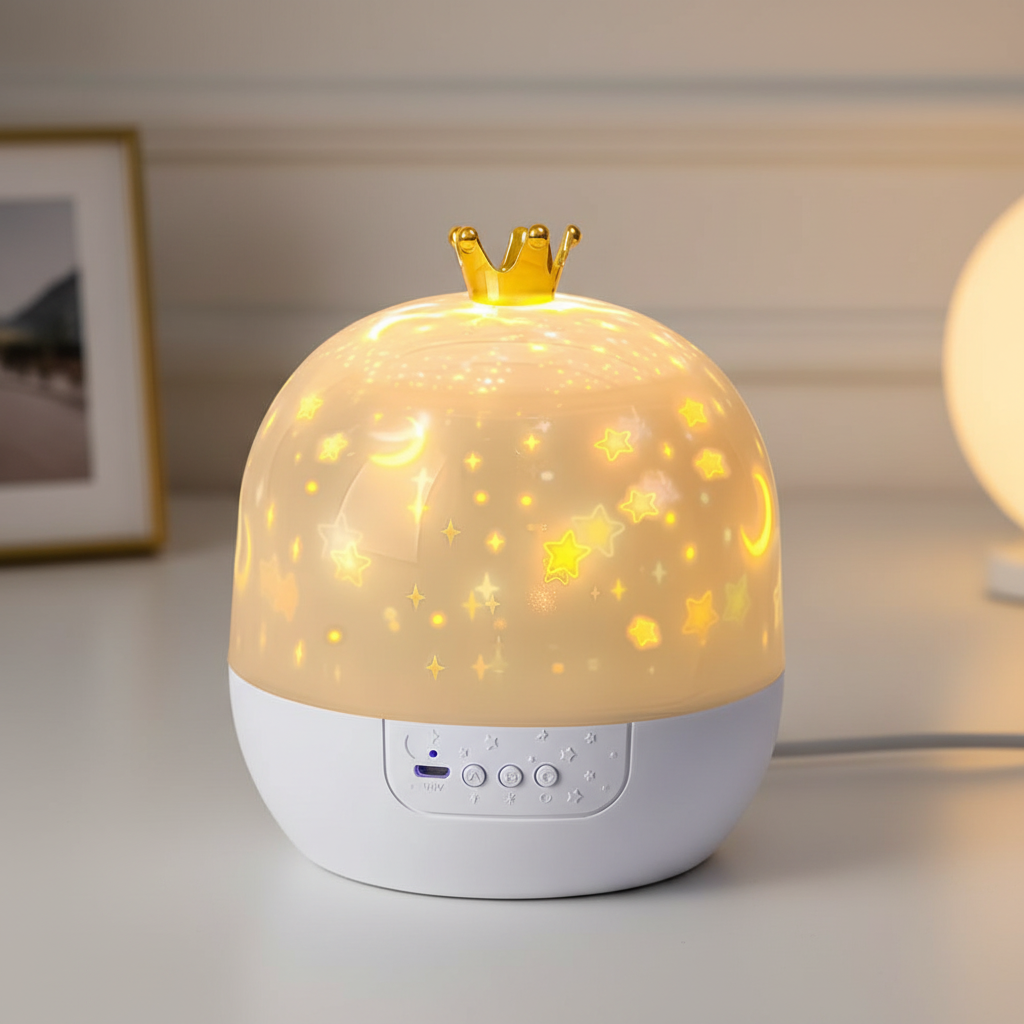 Proyector de galaxia con luz nocturna para habitaciones infantiles, proyector de estrellas con brillo suave para la hora de dormir, luz nocturna estrellada para guardería