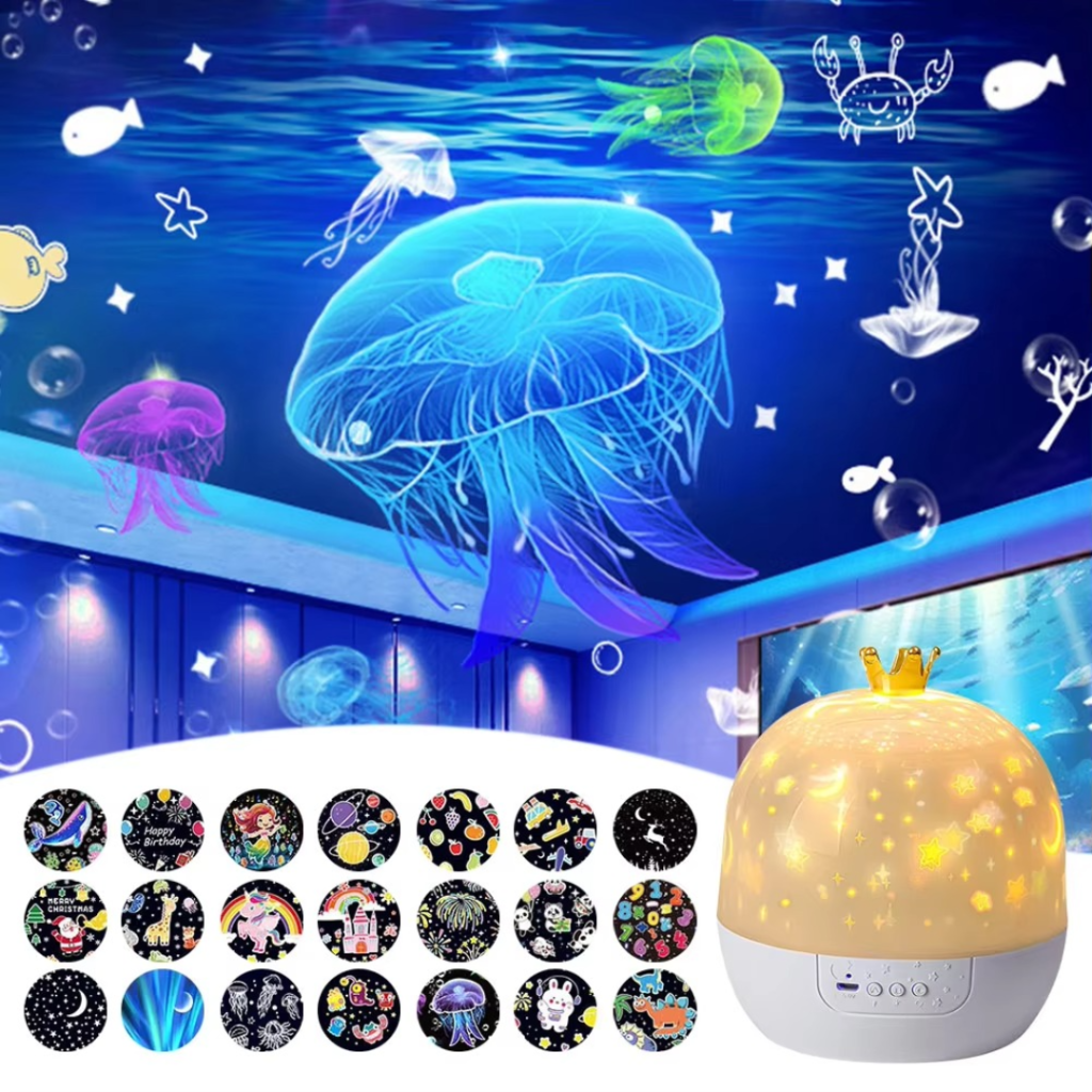Starry Dreams | Kids Projector Night Light with Gentle Glow | Calming Bedtime Atmosphere for Relaxation