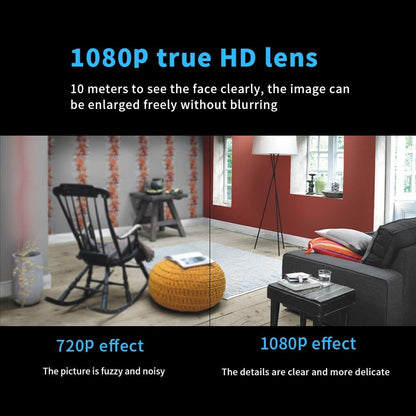 Compact WiFi Security Camera with Infrared Vision for Indoor Monitoring Day & Night