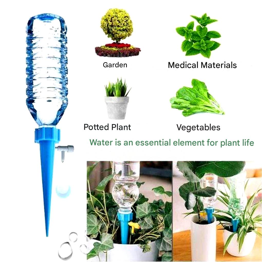 Drip Irrigation Stakes for Potted Plants – Slow Release Watering System with Adjustable Flow Control for Indoor & Outdoor Gardens