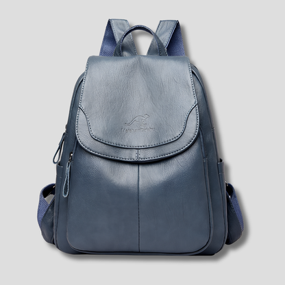 Textured Leather Anti-Theft Backpack for Women – Secure Everyday Carryall with Multiple Compartments