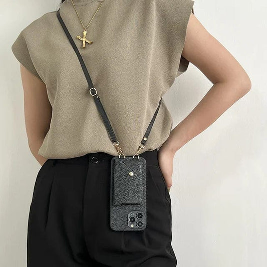 Bolso bandolera tipo cartera para mujer con tarjeteros, correa ajustable y monedero, organizador para iPhone y artículos esenciales diarios