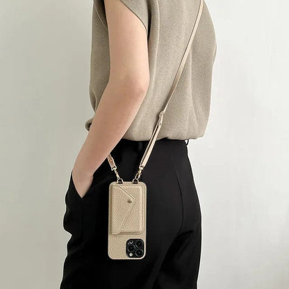 Women's Phone Wallet Shoulder Bag with Card Slots Adjustable Strap Wristlet Pouch for iPhone Daily Essentials Organizer