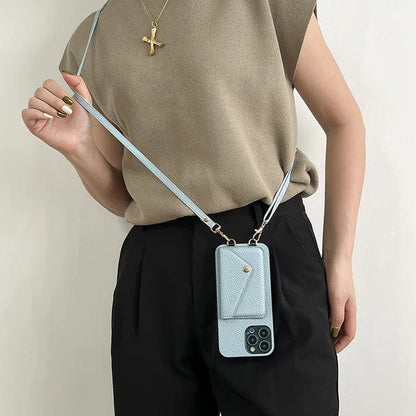 Women's Phone Wallet Shoulder Bag with Card Slots Adjustable Strap Wristlet Pouch for iPhone Daily Essentials Organizer