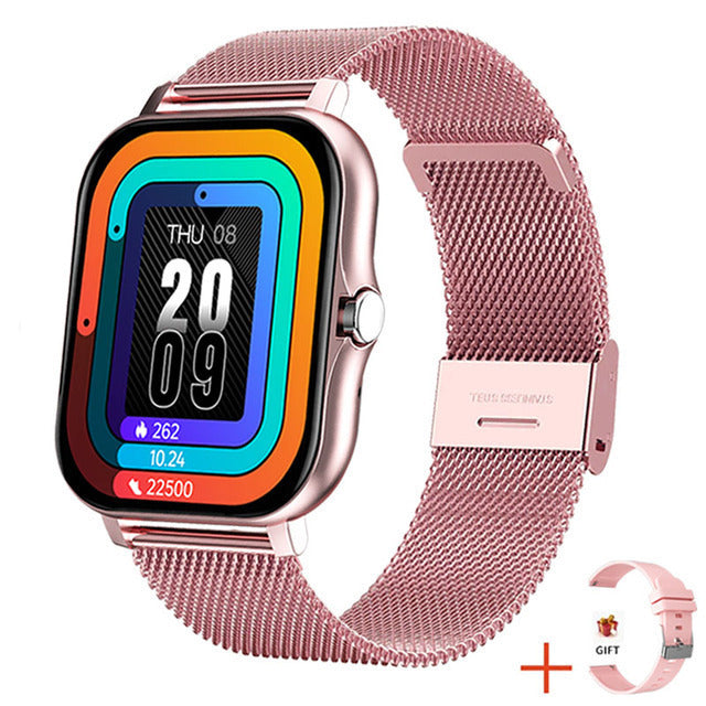 Women's Fitness Tracker Smart Watch with Metal Band – Heart Rate, Sleep, Blood Oxygen Monitor – Activity Tracker with Notifications
